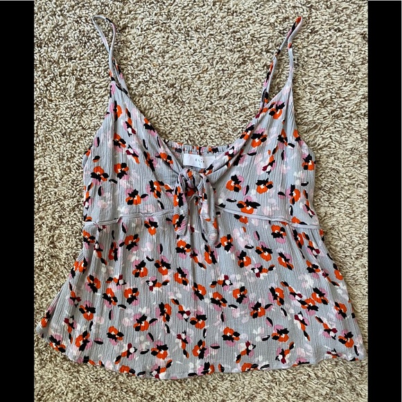 Tops - Floral spaghetti strap top